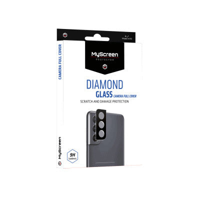 Tempered Glass MyScreen Diamond Glass Camera Full Cover for Samsung Galaxy S22/S22 Plus black