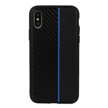 Заредете изображение във визуализатора на галерията – MOTO CARBON Case for Samsung Galaxy A6 2018 Black with blue stripe
