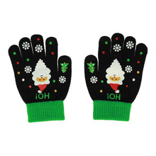Заредете изображение във визуализатора на галерията – Gloves for touch screens for children SANTA CLAUS BLACK
