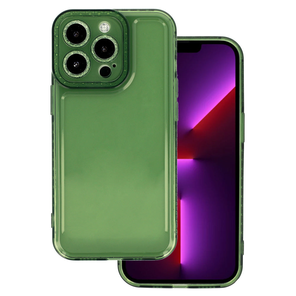 Crystal Diamond 2mm Case for Iphone 14 Green