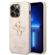 Заредете изображение във визуализатора на галерията – Original Case GUESS 4G Big Metal Logo GUHCP14L4GMGPI for Iphone 14 Pro pink
