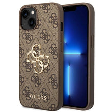 Заредете изображение във визуализатора на галерията – Original Case GUESS 4G Big Metal Logo GUHCP14M4GMGBR for Iphone 14 Plus brown
