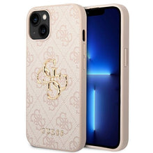 Заредете изображение във визуализатора на галерията – Original Case GUESS 4G Big Metal Logo GUHCP14M4GMGPI for Iphone 14 Plus pink
