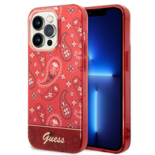 Заредете изображение във визуализатора на галерията – Original Case GUESS Bandana Paisley GUHCP14XHGBNHR for Iphone 14 Pro Max Red
