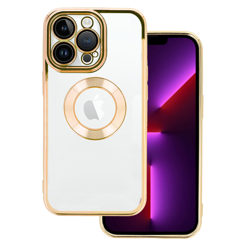 Beauty Clear Case for Iphone 14 Pro Max gold