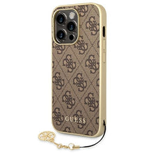 Заредете изображение във визуализатора на галерията – Original Case GUESS 4G Charms Collection Hardcase GUHCP14XGF4GBR for Iphone 14 Pro Max Brown
