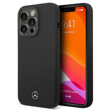 Заредете изображение във визуализатора на галерията – Original Case MERCEDES Silicone Line Magsafe MEHMP14XSILBK for Iphone 14 Pro Max Black
