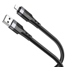 Заредете изображение във визуализатора на галерията – Borofone Cable BU35 Influence - USB to Lightning - 2,4A 1,2 metres black
