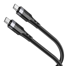 Заредете изображение във визуализатора на галерията – Borofone Cable BU35 Influence - Type C to Type C - 60W 3A 1,2 metres black
