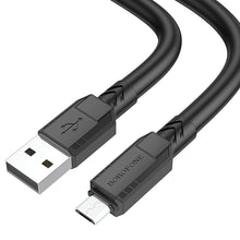 Заредете изображение във визуализатора на галерията – Borofone Cable BX81 Goodway - USB to Micro USB - 2,4A 1 metre black
