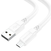 Заредете изображение във визуализатора на галерията – Borofone Cable BX81 Goodway - USB to Micro USB - 2,4A 1 metre white

