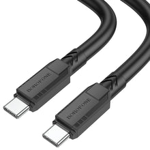 Заредете изображение във визуализатора на галерията – Borofone Cable BX81 Goodway - Type C to Type C - PD 60W 3A 1 metre black
