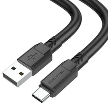 Заредете изображение във визуализатора на галерията – Borofone Cable BX81 Goodway - USB to Type C - 3A 1 metre black
