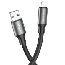 Заредете изображение във визуализатора на галерията – Borofone Cable BX82 Bountiful - USB to Lightning - 2,4A 1 metre black

