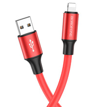 Заредете изображение във визуализатора на галерията – Borofone Cable BX82 Bountiful - USB to Lightning - 2,4A 1 metre red
