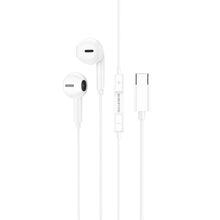 Заредете изображение във визуализатора на галерията – Borofone Earphones BM71 Light Song with microphone Type C white

