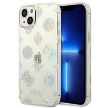 Заредете изображение във визуализатора на галерията – Original Case GUESS Peony Glitter GUHCP14SHTPPTH for Iphone 14 Transparent
