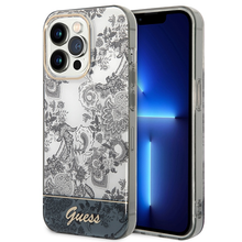 Заредете изображение във визуализатора на галерията – Original Case GUESS Porcelain Collection GUHCP14XHGPLHG for Iphone 14 Pro Max grey
