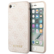 Заредете изображение във визуализатора на галерията – Original Case GUESS Hardcase 4G Metal Gold Logo GUHCI8G4GFPI for Iphone 7/8/SE 2020/SE 2022 Pink
