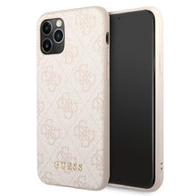 Заредете изображение във визуализатора на галерията – Original Case GUESS Hardcase 4G Metal Gold Logo GUHCN58G4GFPI for Iphone 11 Pro Pink
