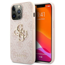 Заредете изображение във визуализатора на галерията – Original Case GUESS 4G Big Metal Logo GUHCP13L4GMGPI for Iphone 13 Pro pink
