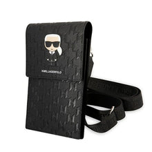 Заредете изображение във визуализатора на галерията – Original KARL LAGERFELD Handbag Ikonik Karl Monogram Patch KLWBSAMIPK black
