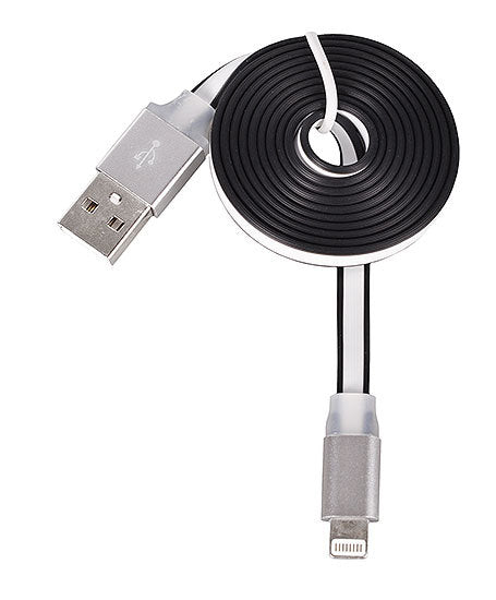Cable SLIM - USB to Lightning - with metal plugs Iphone 5/6/7/8/X 1 Meter WHITE