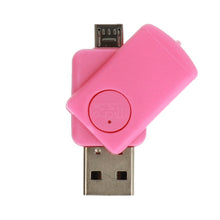Заредете изображение във визуализатора на галерията – Micro SD Cards Reader CR08 Micro USB pink
