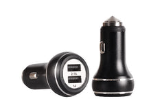 Заредете изображение във визуализатора на галерията – Tel1 Car Charger Aluminum - 2xUSB - 3,1 Amperes BLACK
