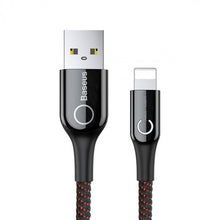Заредете изображение във визуализатора на галерията – Baseus Cable C-shaped Light Intelligent - USB to Lightning - (CALCD-01) black
