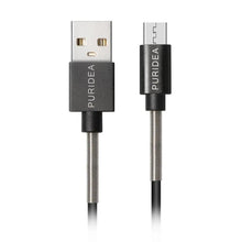 Заредете изображение във визуализатора на галерията – Puridea кабел usb for iPhone lighning 8-pin l18 2.4a aluminium alloy black (l: 20cm) - TopMag
