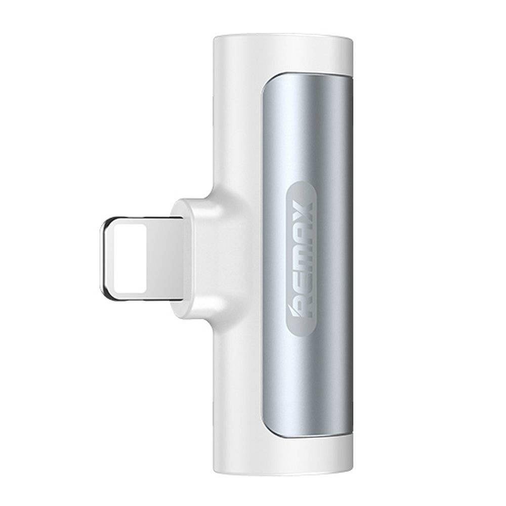 Remax adapter apple lightning 8-pin към 2x lightning 8-pin ( hf + charging ) smoth rl-la04i white - TopMag