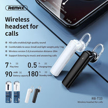 Заредете изображение във визуализатора на галерията – Remax bluetooth earphone rb-t33 white - само за 33.4 лв
