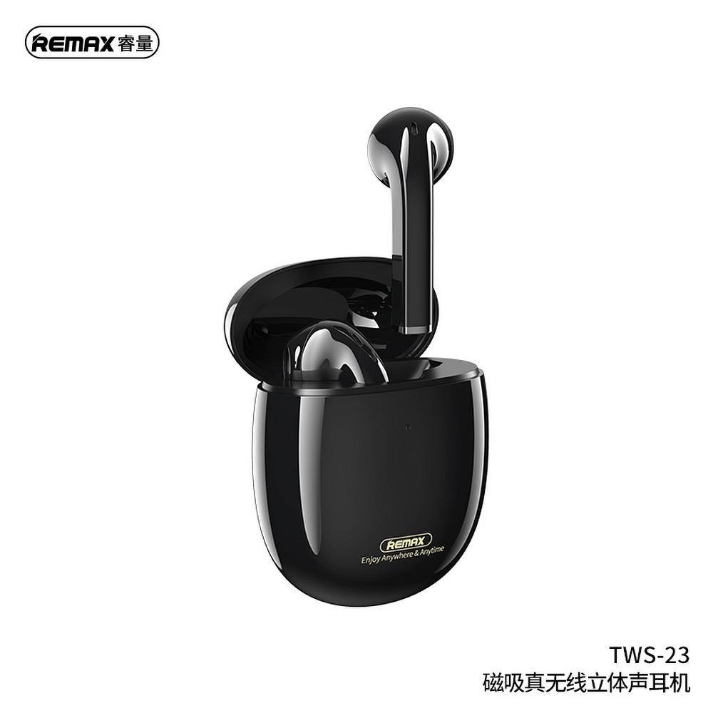 Remax bluetooth earphones tws-23 with power bank black - само за 43.2 лв