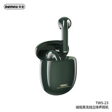 Заредете изображение във визуализатора на галерията – Remax bluetooth earphones tws-23 with power bank green - TopMag
