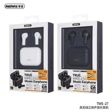 Заредете изображение във визуализатора на галерията – Remax bluetooth earphones tws-27 with power bank white - TopMag
