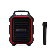Заредете изображение във визуализатора на галерията – Remax bluetooth колона с микрофон за караоке rb-x3 черна - TopMag
