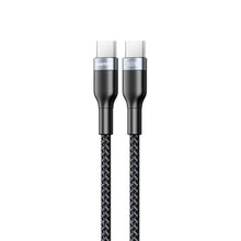 Заредете изображение във визуализатора на галерията – Remax cable type c - type c power delivery pd100w 5a fast charging rc-174c black - TopMag

