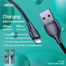 Заредете изображение във визуализатора на галерията – Remax cable usb for iphone lightning 8-pin lesu pro 2,1a rc-160i white - TopMag
