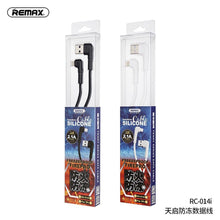 Заредете изображение във визуализатора на галерията – Remax cable usb for iphone lightning 8-pin tenky 2,1a rc-014i 90 degree black - TopMag

