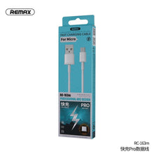 Заредете изображение във визуализатора на галерията – Remax cable usb - micro fast charger pro 2,1a rc-163m white - TopMag
