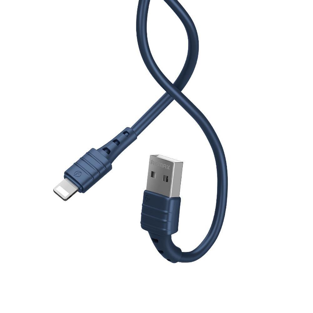 Remax cable usb to iphone lightning 8-pin skin-friendly 2,4a rc-179i blue - TopMag