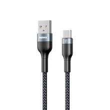 Заредете изображение във визуализатора на галерията – Remax cable usb to typ c surry 2 fast charging 5a  rc-173a black - TopMag
