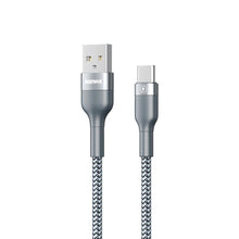 Заредете изображение във визуализатора на галерията – Remax cable usb to typ c surry 2 fast charging 5a  rc-173a silver - TopMag

