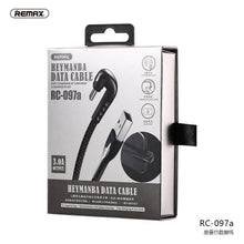 Заредете изображение във визуализатора на галерията – Remax cable usb - type c heymanba gaming 3a rc-097a 1 meter black - само за 19.2 лв
