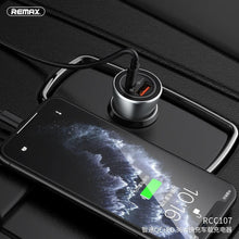 Заредете изображение във визуализатора на галерията – Remax car charger 2xusb zhitu qc+power delivery 36w rcc107 black - TopMag
