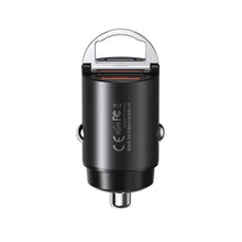 Заредете изображение във визуализатора на галерията – Remax car charger type c + usb quick charger 30w 4.8a rcc110 mini black - TopMag
