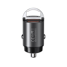 Заредете изображение във визуализатора на галерията – Remax car charger type c + usb quick charger 30w 4.8a rcc110 mini tarnish - TopMag
