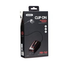 Заредете изображение във визуализатора на галерията – Remax clip-on блутут/bluetooth earphone / receiver rb-t12 черен - TopMag
