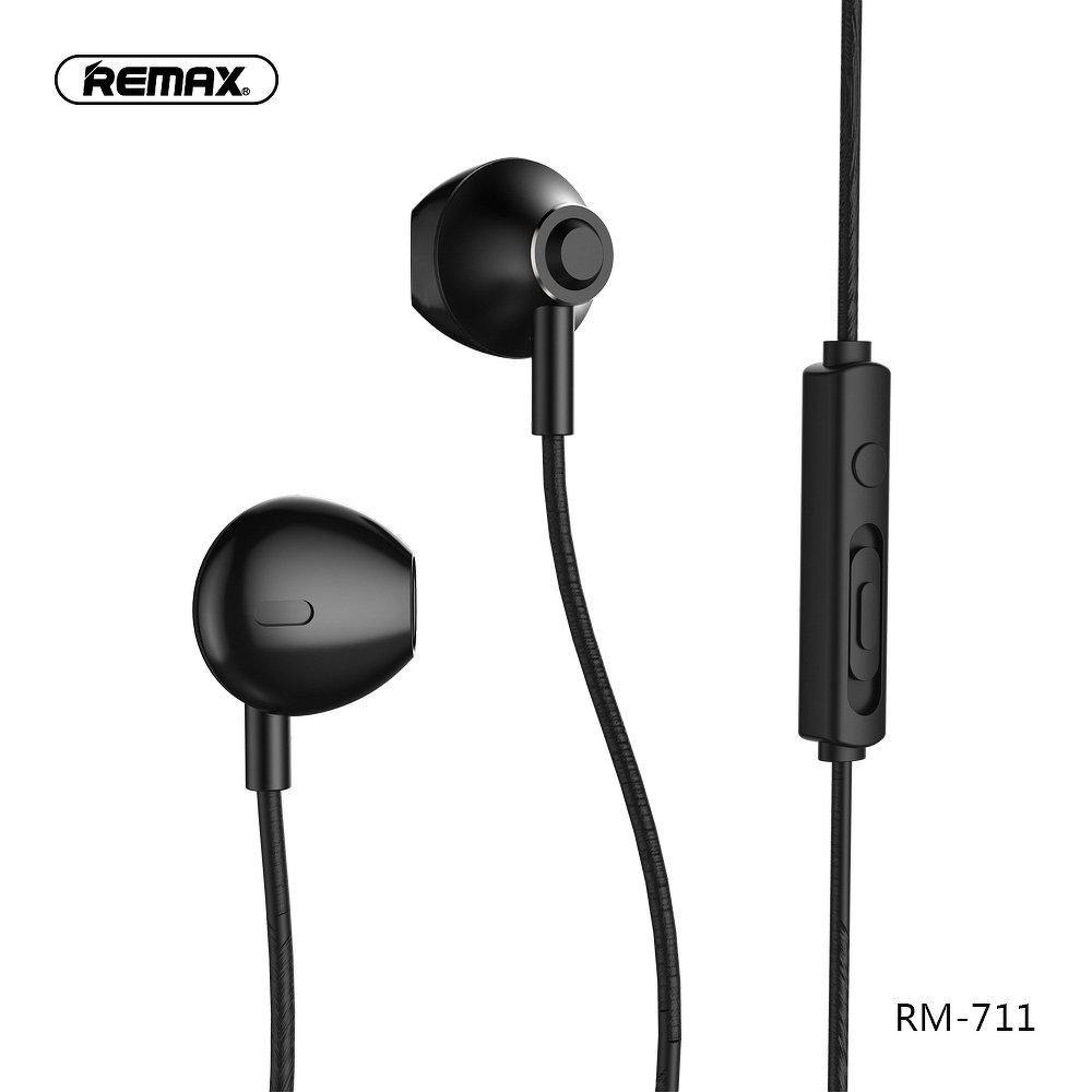 Remax earphones rm-711 black - TopMag
